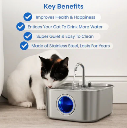 Stainless Steel Cat Water Fountain