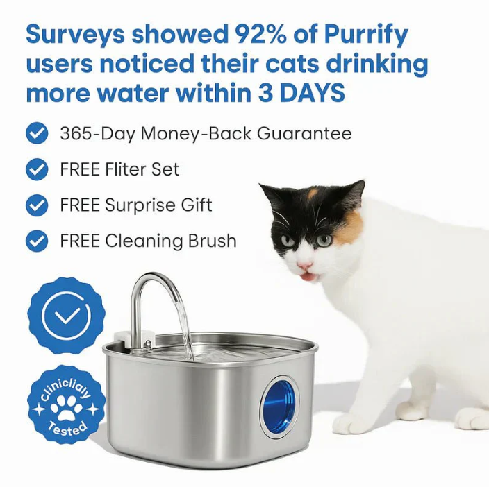 Stainless Steel Cat Water Fountain